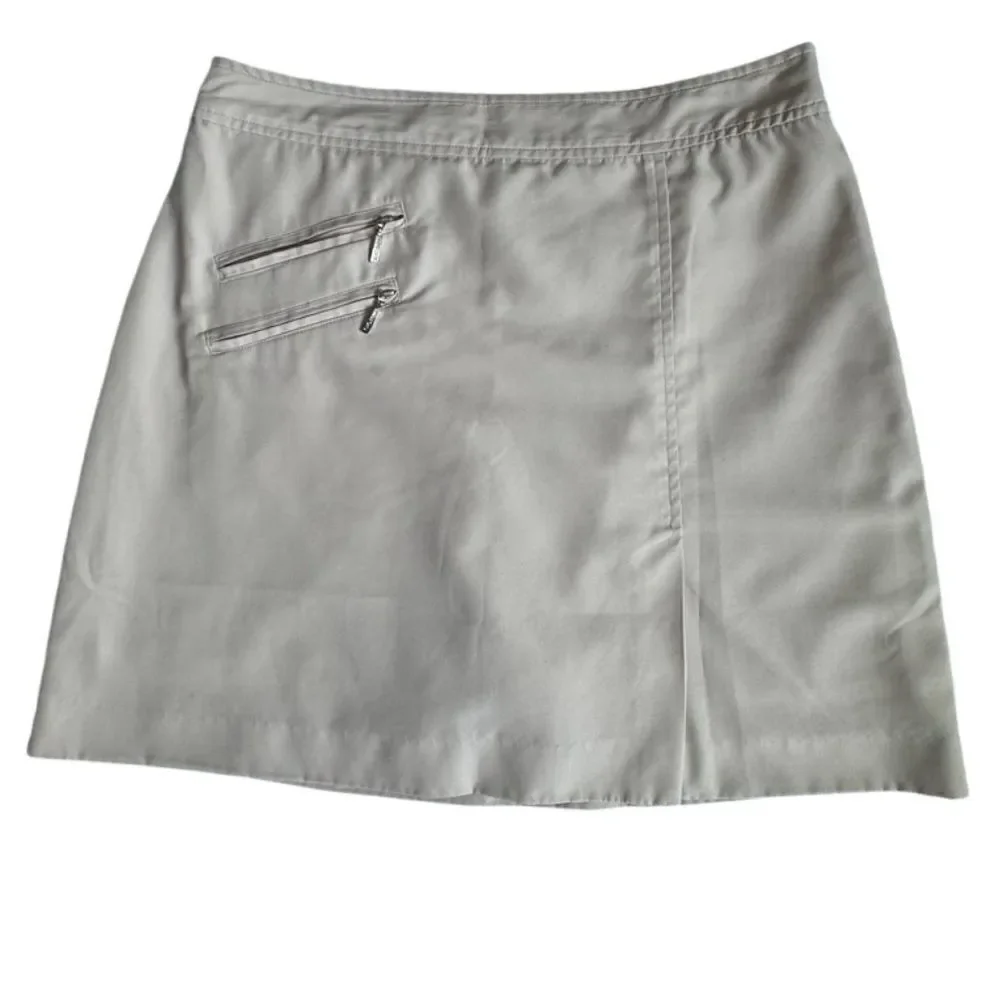 Izod XFG Skort Cream Womens Cool FX Golf Sporty Pockets Size 4 NWOT